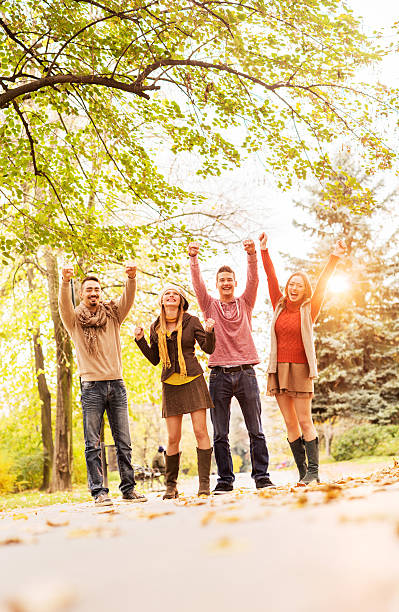 istock Cheerful teenagers in the park. 533833085
