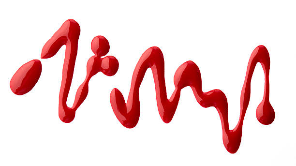 istock Red color abstract shape nail varnish 533833423