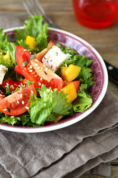 istock Fresh salad with vegetables and feta cheese 533833981