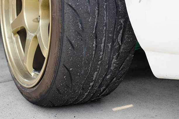 tire drift stock photo