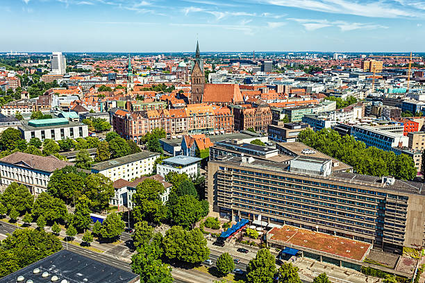 panorama hannover - hannover - stock snímky, obrázky a fotky