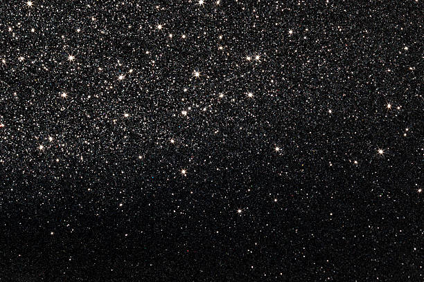 stelle su sfondo nero - space galaxy star glitter foto e immagini stock