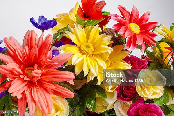 Vase With Colorful Flowers Fall Over Stock Photo - Download Image Now - 2015, Arrangement, Beauty In Nature