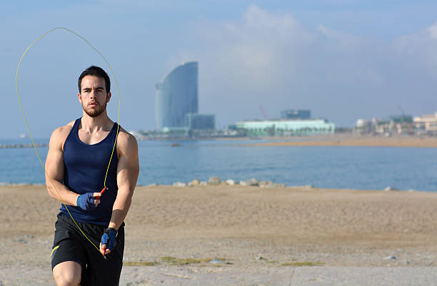 istock Athlete jumping rope in the city 533836334