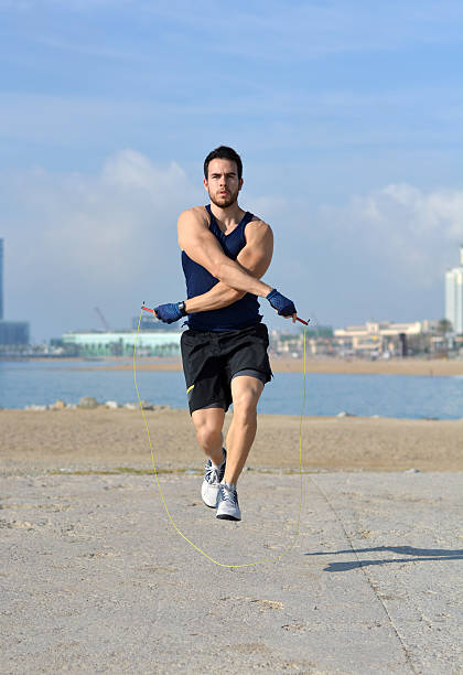 istock Athlete jumping rope in the city 533836914