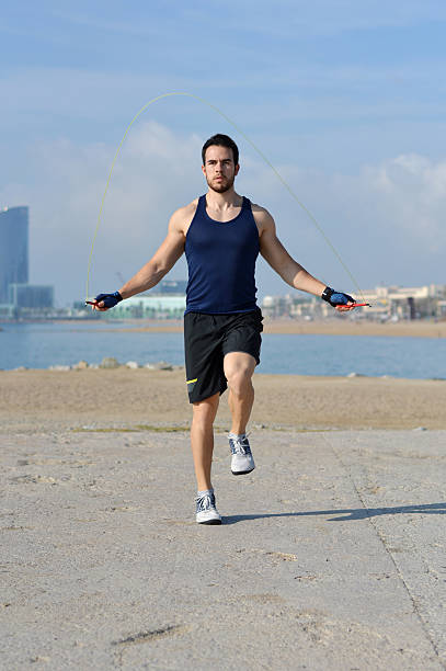 istock Athlete jumping rope in the city 533838446