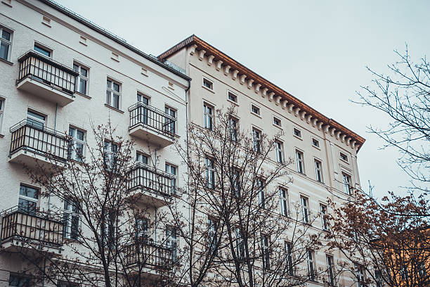 istock Modern white apartment building exterior 533839480