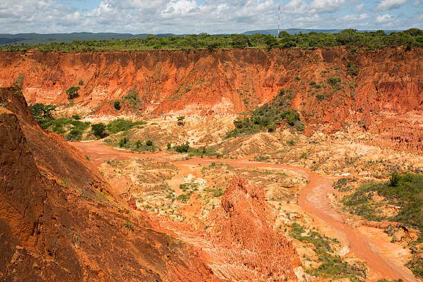 istock Red Tsingy - stone formation in Madagascar. 533839588