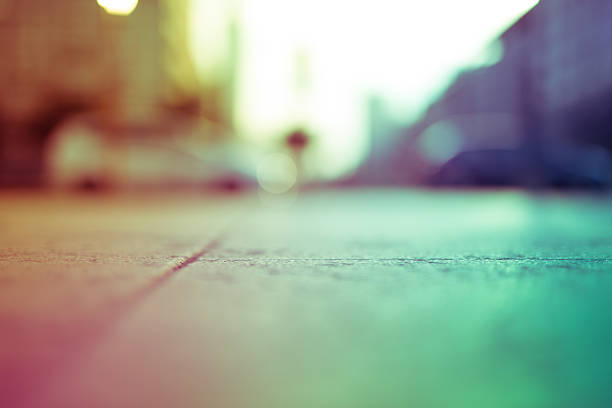 istock Intentionally blurred colorful filtered view of a concrete sidew 533840908