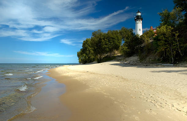 istock Au Sable Lighthouse and Beach at Pictured Rocks, Michigan 533846472