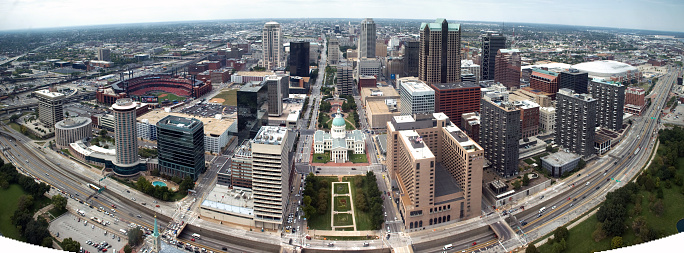 St. Louis Panorama from Gateway Arch Missouri