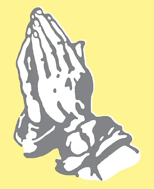 Vector illustration of Hands Together to Pray