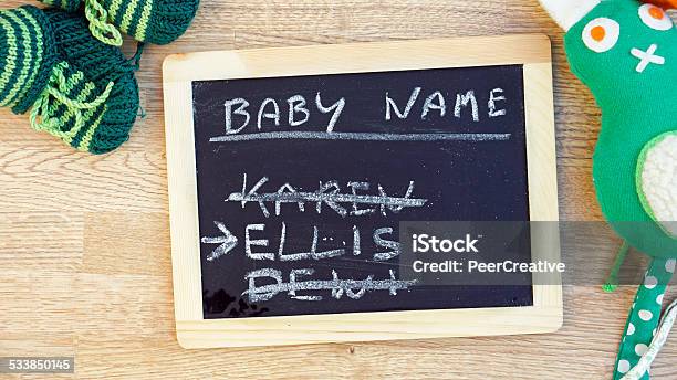 Baby Names Written Stock Photo - Download Image Now - Child, 2015, Adult
