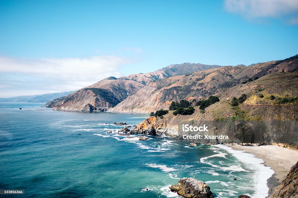 Route de la côte californienne - Photo de Plage libre de droits