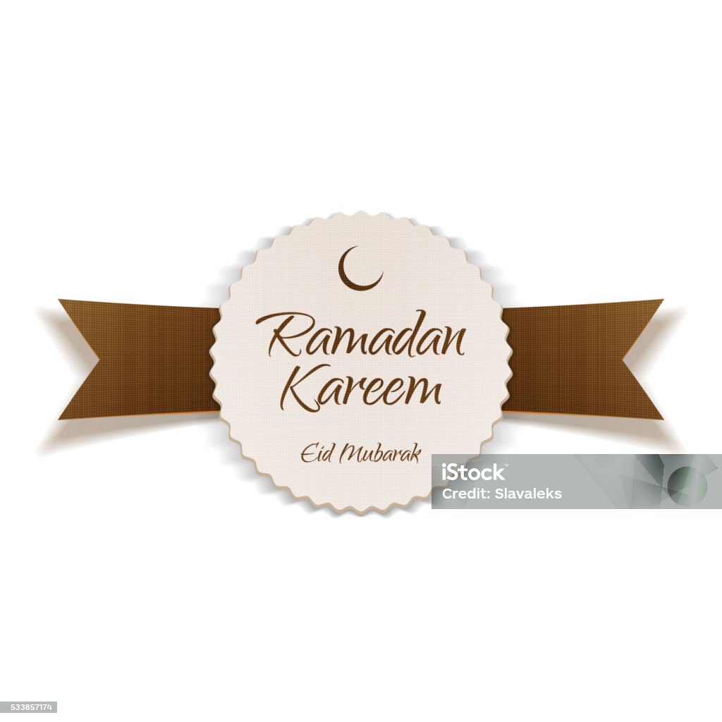 Saluto Ramadan Kareem Eid Mubarak etichetta - arte vettoriale royalty-free di Affari finanza e industria
