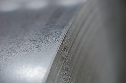 Steel coil closeup