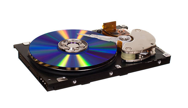 istock Hard disk drive with CD/DVD instead of magnetic plate 533860050