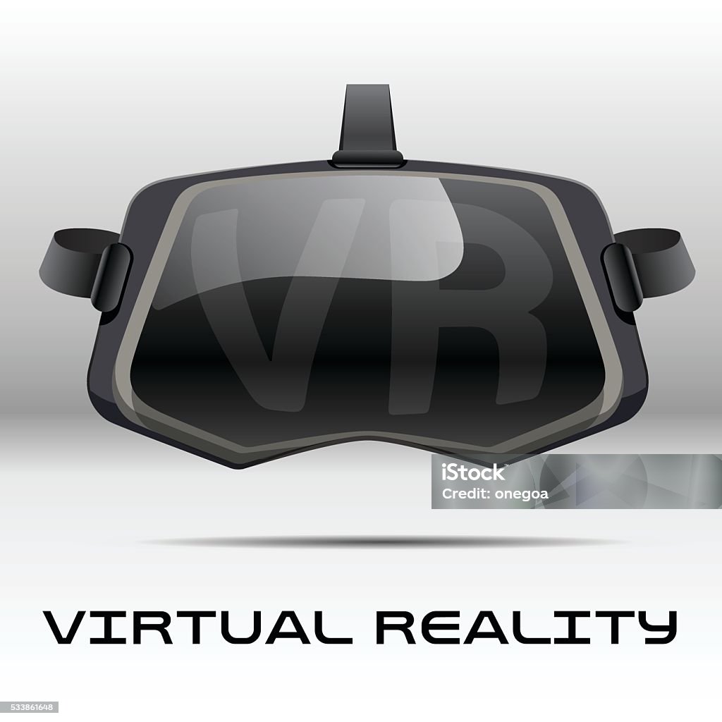Vr Front Original Stereoscopic 3d Vr Headset Front View Stock Illustration ...