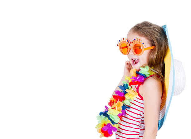 funny  girl with sunglasses stock photo