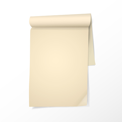 Note Paper Fileld Note Paper Template Isolated On White Stock Illustration - Download ...