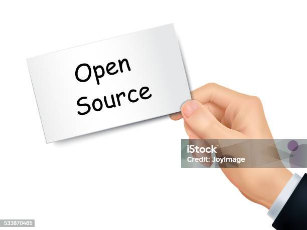 Open Source Card In Hand Stock Illustration - Download Image Now - 2015, Adult, Authority