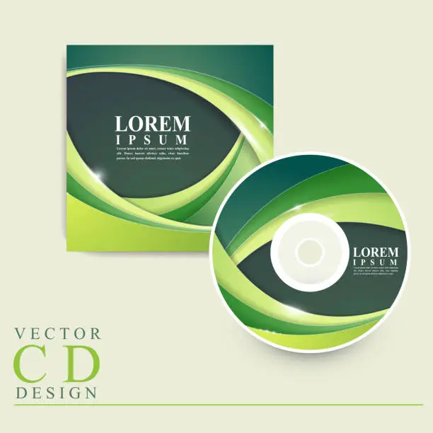 Vector illustration of abstract ecology design for CD cover