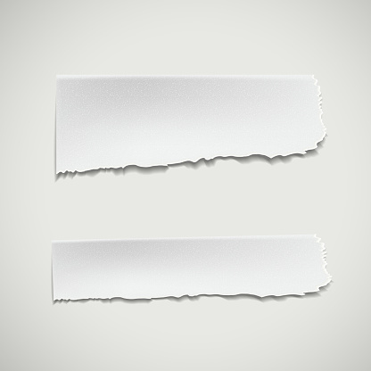 W Ripped Paper White Ripped Paper Stock Illustration - Download Image Now - 2015, At ...