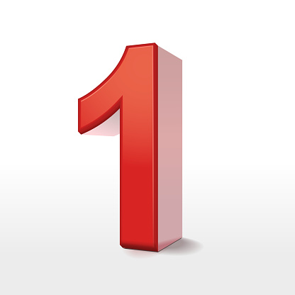 Red 3d Number 1 Stok Vektör Sanatı & 1 Rakamı‘nin Daha Fazla Görseli