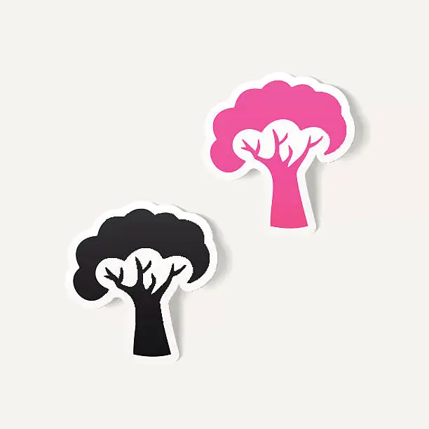 Vector illustration of realistic design element: tree