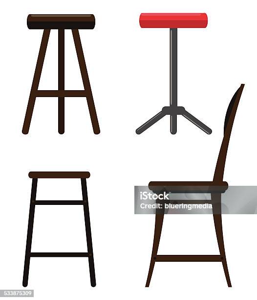 Stools Stock Illustration - Download Image Now - 2015, Brown, Bundle