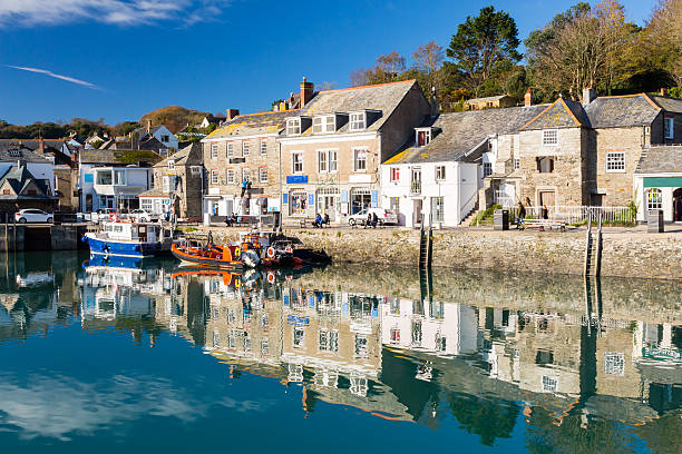 Padstown Harbour Cornwall Reflections in Padstown Harbour Cornwall England UK Europe cornwall england photos stock pictures, royalty-free photos & images