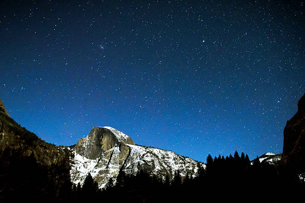 istock Half dome at Yosemite on a clear, starry, winter night 533887995
