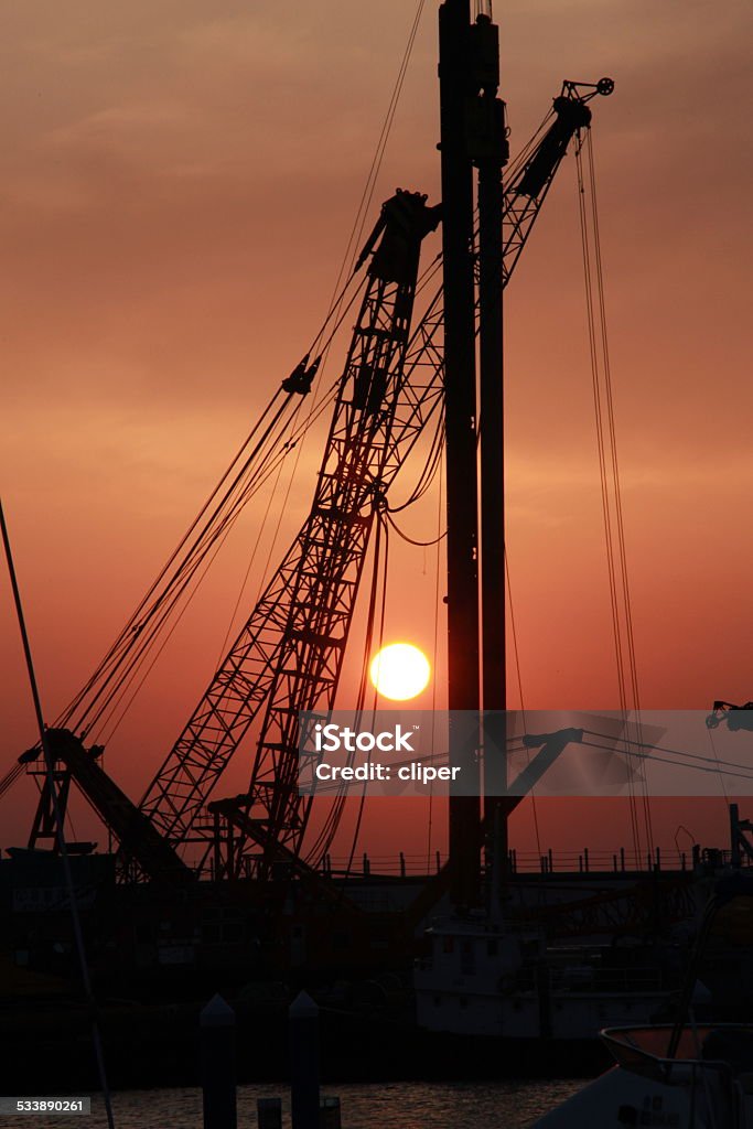 Sunrise crane 2015 Stock Photo