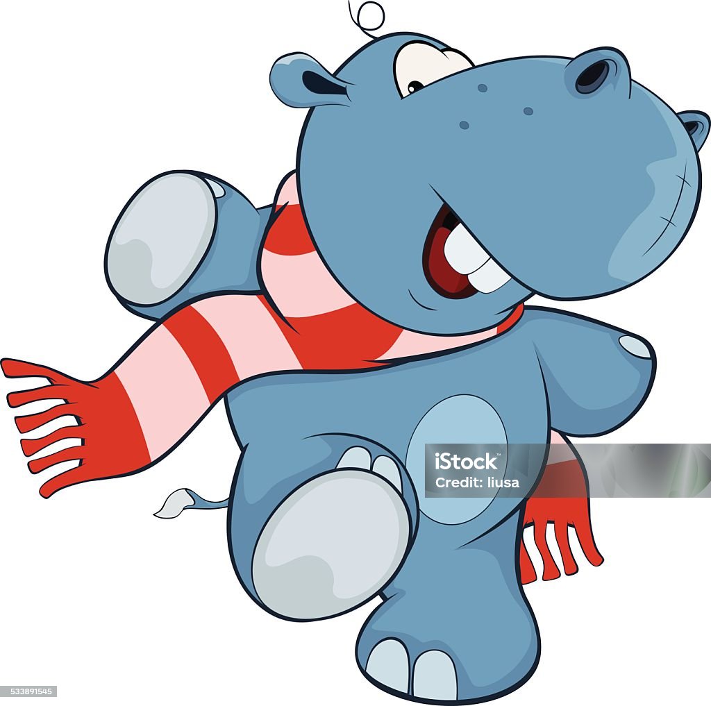 Little hippopotamus Cartoon EPS8. All path are closed. One layer. No transparency 2015 stock vector