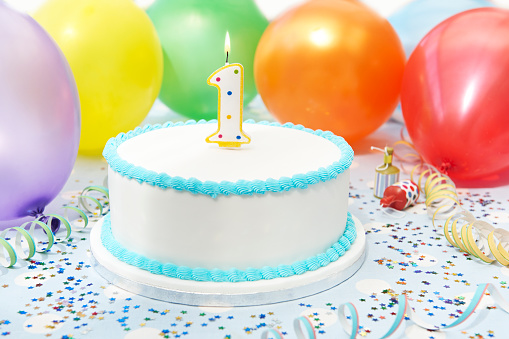 Cake Celebrating Child's First Birthday