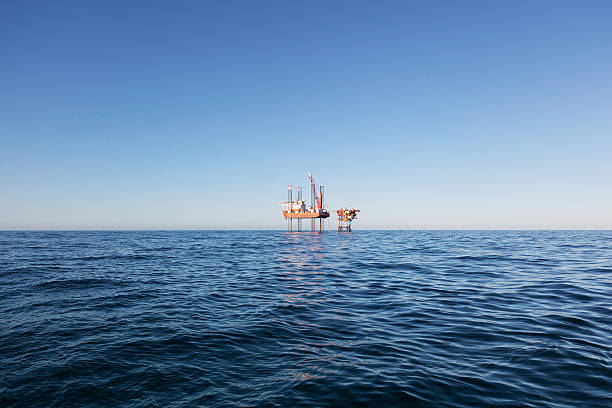 Oil platform stock photo