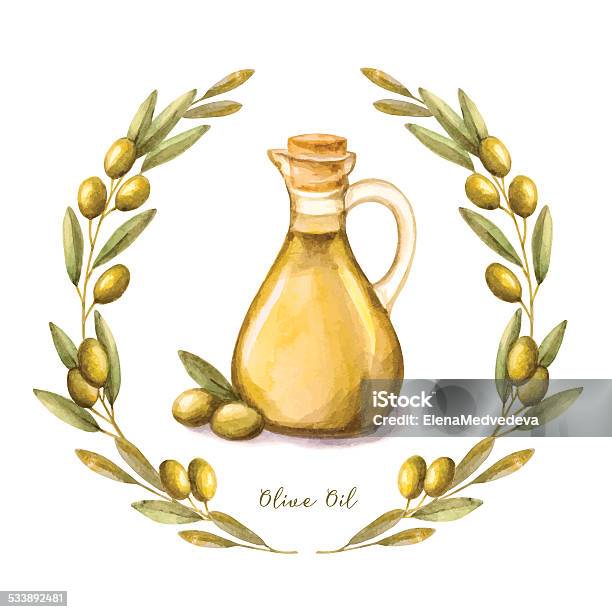 Olive Oil Stock Illustration - Download Image Now - 2015, Agriculture, Backgrounds