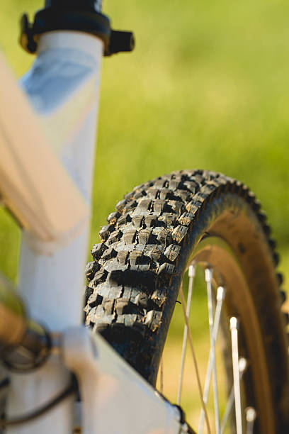 Mountain Bike Tread stock photo