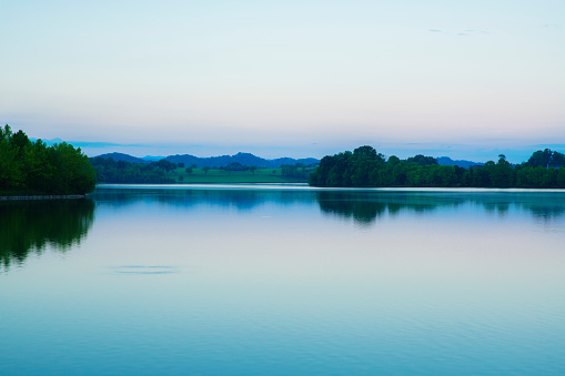 Early morning at Little Tennessee River, Tennessee, USA