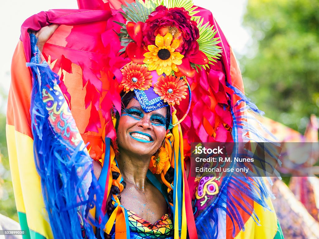 Mujer Usando Brasil Disfraz De Carnaval Rio De Janeiro Brasil Foto de stock  y más banco de imágenes de Bailar - iStock