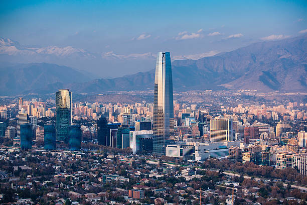 Santiago of Chile Financial district in Santiago, Chile santiago chile photos stock pictures, royalty-free photos & images
