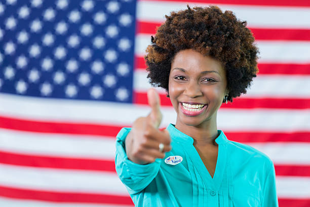 istock Smiling african american woman voted 533900038