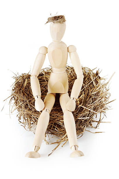 istock Man sits in the bird nest 533901750