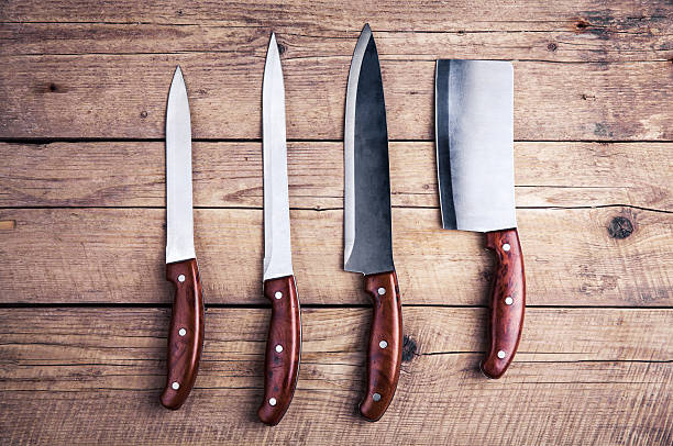 istock Beautiful knives with wooden handle. Kitchen, cooking, cutting 533903668