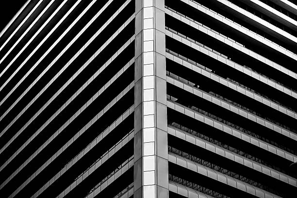 istock Black and white commercial building / Close up 533904048