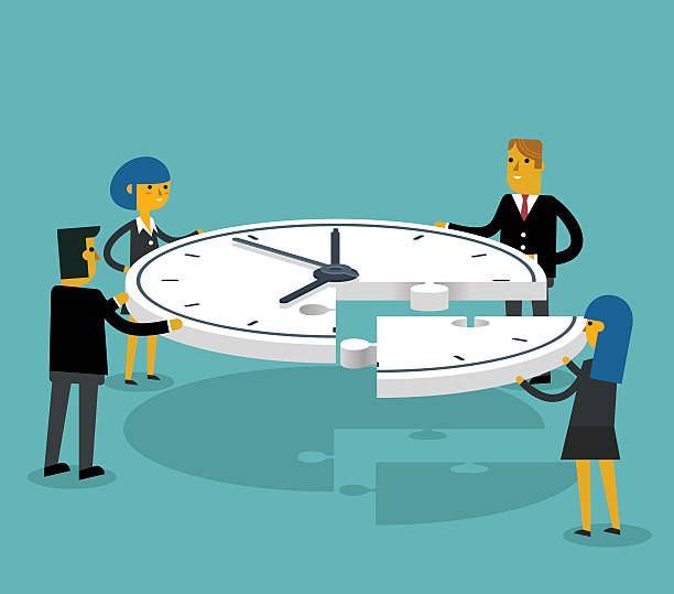 Time management Time management target acquisition stock illustrations