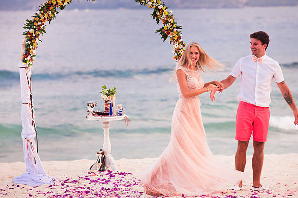 istock wedding couple just married 533905219