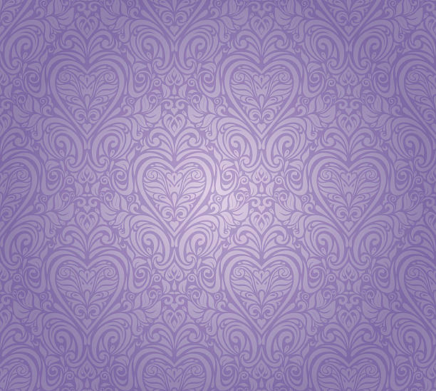 ilustrações, clipart, desenhos animados e ícones de violet vintage sem costura fundo floral design - baroque style wallpaper pink retro revival