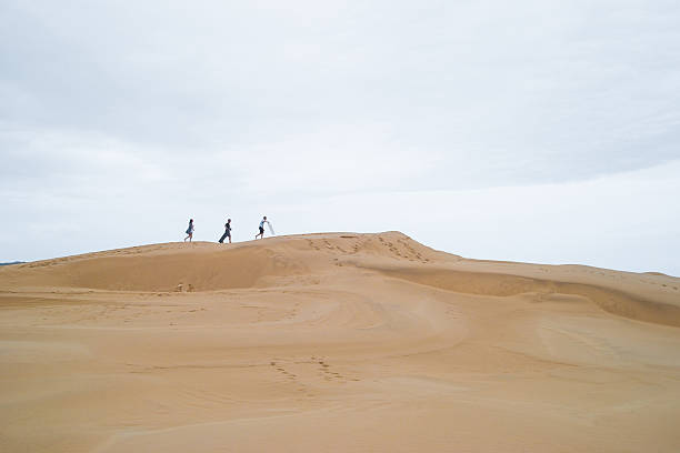 туристов поездки на дюны в пустыне атакама - car beach peru adventure стоковые фото и изображения