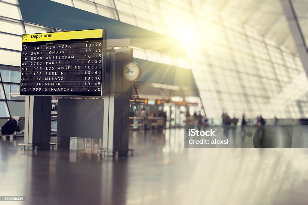 Calendrier des départs de l'aéroport - Photo de Aéroport libre de droits